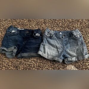 Carter’s Girls’ Denim Shorts Bundle - Dark Blue and Light Blue